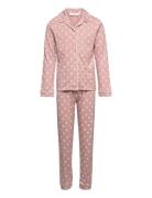 Printed Long Pyjamas Pyjamas Sett Pink Mango