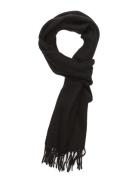 Solid Lambswool Scarf Accessories Scarves Winter Scarves Black GANT