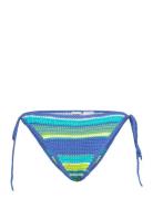 Crochet Swimwear Swimwear Bikinis Bikini Bottoms Side-tie Bikinis Blue...