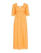 Slfjuana-Ulrikke 2/4 Smock Ankle Dress B Knelang Kjole Orange Selected...