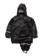 Basic Rainwear Suit -Solid Outerwear Rainwear Rainwear Sets Black CeLa...