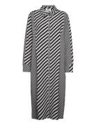 Mix Stripe Lora Dress Knelang Kjole Multi/patterned Mads Nørgaard