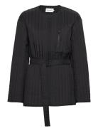 Lw Vertical Quilted Jacket Vattert Jakke Black Calvin Klein