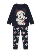 Nmmopy Mickey Ls Nightset Wdi Pyjamas Sett Navy Name It