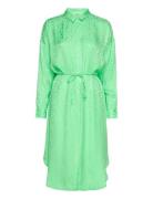 Srcollins Freedom Midi Shirt Dress Knelang Kjole Green Soft Rebels