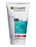 Garnier Skinactive Pureactive 3-In-1 Clay 150 Ml Ansiktsrens Sminkefje...