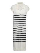 Dress Claire Knitted Stripe Knelang Kjole White Lindex