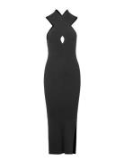 Kris Knit Dress Knelang Kjole Black Second Female
