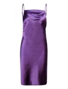 Satina Slipmy Dress Knelang Kjole Purple Bzr