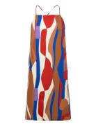 Greta Adele Slip Dress Knelang Kjole Multi/patterned Hosbjerg