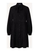 Rosalie Jacquard Dress Knelang Kjole Black Lexington Clothing