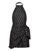 Lurex Halter-Neck Dress Kort Kjole Black Mango