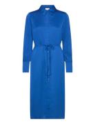 Viellette L/S Shirt Dress/Su - Noos Knelang Kjole Blue Vila