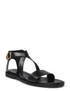 Sandals - Flat - Open Toe - Op Flate Sandaler Black ANGULUS