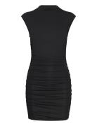 Soft Touch Funnel Neck Dress Kort Kjole Black Gina Tricot