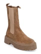 Biadeb Long Boot Suede Shoes Chelsea Boots Brown Bianco