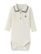 Nbmfriman Ls Polo Body Bodies Long-sleeved Cream Name It