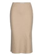 Saagneta Skirt 14329 Knelangt Skjørt Beige Samsøe Samsøe