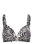 Zebra Electra Top Swimwear Bikinis Bikini Tops Wired Bikinitops Black ...