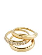 Bloom Recycled Crystal Ring Ring Smykker Gold Pilgrim