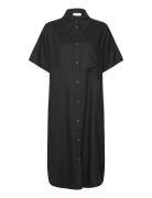 Esma Shirt Dress Knelang Kjole Black NORR