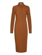 Jersey Rib Polo Dress Dresses Shirt Dresses Brown Filippa K