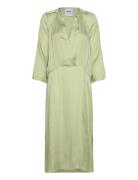 Tess - Modern Drape Knelang Kjole Green Day Birger Et Mikkelsen