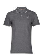 Bhnate Poloshirt Tops Polos Short-sleeved Grey Blend