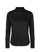 Mmtina Jersey Shirt Tops Shirts Long-sleeved Black MOS MOSH