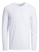 Jjebasic O-Neck Tee L/S Noos Tops T-shirts Long-sleeved White Jack & J...