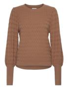 Onlfaye L/S Puffsleeve Pullover Cc Knt Tops Knitwear Jumpers Brown ONL...