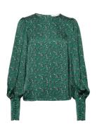 Rina Blouse Tops Blouses Long-sleeved Green Malina