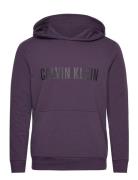 L/S Hoodie Tops Sweat-shirts & Hoodies Hoodies Purple Calvin Klein