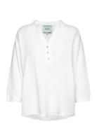 Hemma 3/4 Sleeve Blouse 1 Tops Blouses Short-sleeved White Minus
