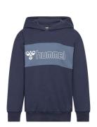 Hmlatlas Hoodie Sport Sweat-shirts & Hoodies Hoodies Blue Hummel