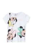 Short-Sleeved T-Shirt Tops T-shirts Short-sleeved White Minnie Mouse