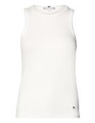Slim 5X2 Rib Tank Top Ns Tops T-shirts & Tops Sleeveless White Tommy H...