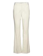 Msdexa Mid Waisted Flared Pant Bottoms Trousers Flared Cream Minus