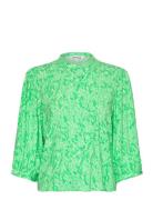 Srbriella Elma Shirt Tops Blouses Long-sleeved Green Soft Rebels