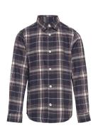 Jorjoshua Check Shirt Ls Jnr Tops Shirts Long-sleeved Shirts Navy Jack...