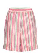 Multistripe Linen Pull On Shorts Bottoms Shorts Casual Shorts Multi/pa...