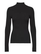 Iconic Rib Longsleeve Sweater Tops Knitwear Turtleneck Black Calvin Kl...
