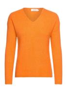 Onlcamilla V-Neck L/S Pullover Knt Noos Tops Knitwear Jumpers Orange O...