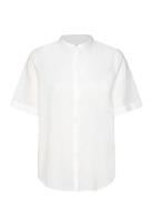 C_Befelina_1 Tops Blouses Short-sleeved White BOSS
