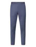 Slhslim-Neil Blue Check Trs Bottoms Trousers Formal Navy Selected Homm...