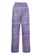 Line Adele Pants Bottoms Trousers Wide Leg Purple Hosbjerg