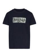 Jorlafayette Branding Tee Ss Crew Mni Tops T-shirts Short-sleeved Navy...