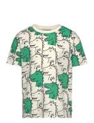 Allover Printed T-Shirt Tops T-shirts Short-sleeved Green Tom Tailor