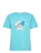 T-Shirt With Paint Mix - Mid Sleeve Tops T-shirts & Tops Short-sleeved...