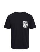 Jorlafayette Pocket Tee Ss Crew Neck Ln Tops T-shirts Short-sleeved Bl...